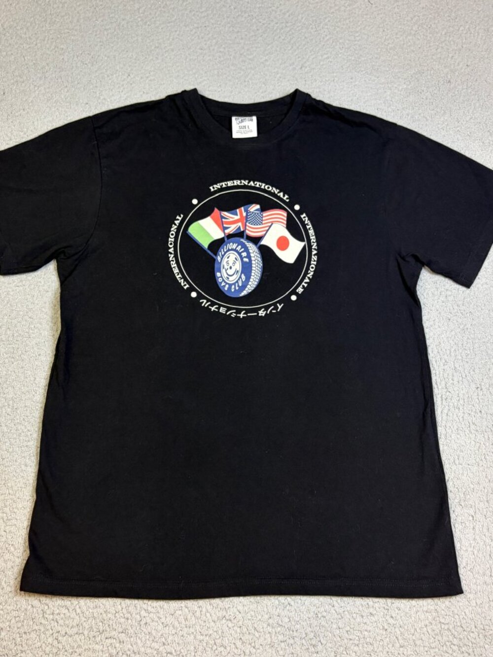 Billionaire Boys Club International T-Shirt Men's Size Large 100% Cotton Casual